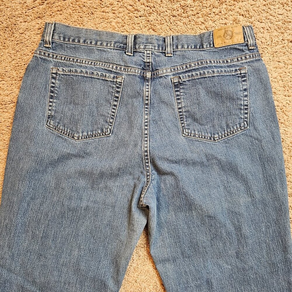 Y2K Eddie Bauer Bootcut Jeans Womens 18R Blue High Rise Denim Stretch Cotton - Picture 9 of 11